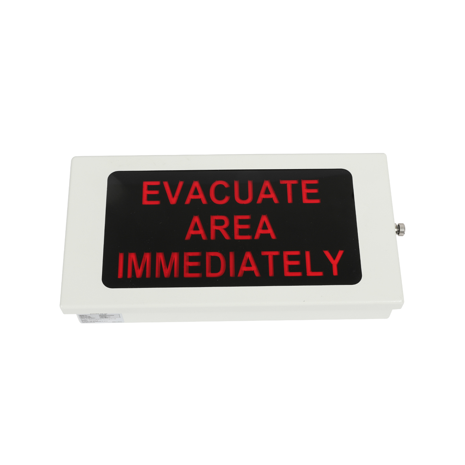 Evacuate Signage